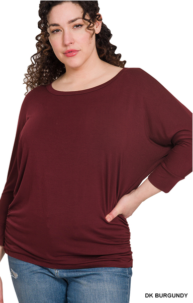The Kate Boat-Neck 3/4 Sleeve Top