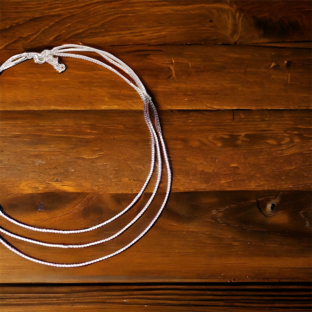 Triple Layer Thin Flat Chain Necklace