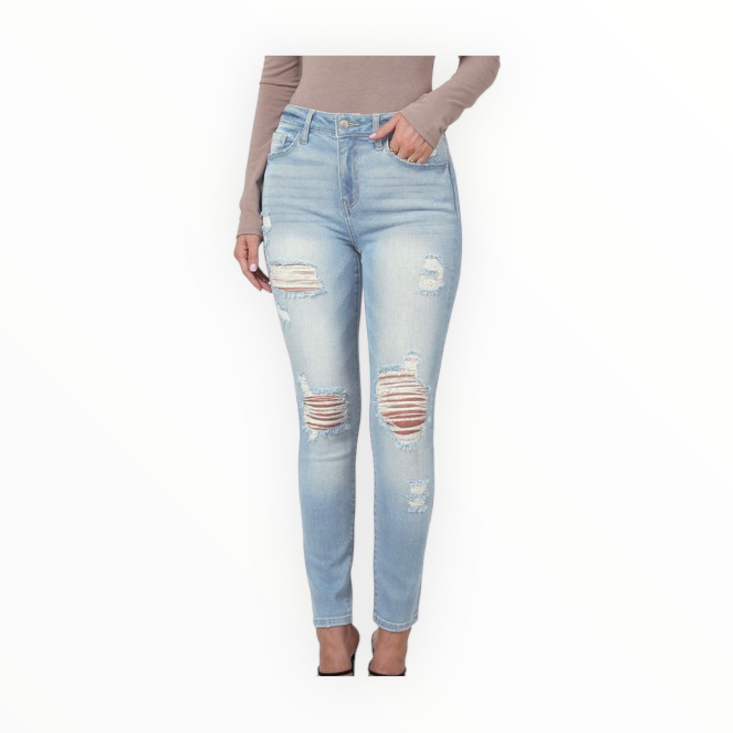 Distressed Skinny Jean-Light 1692