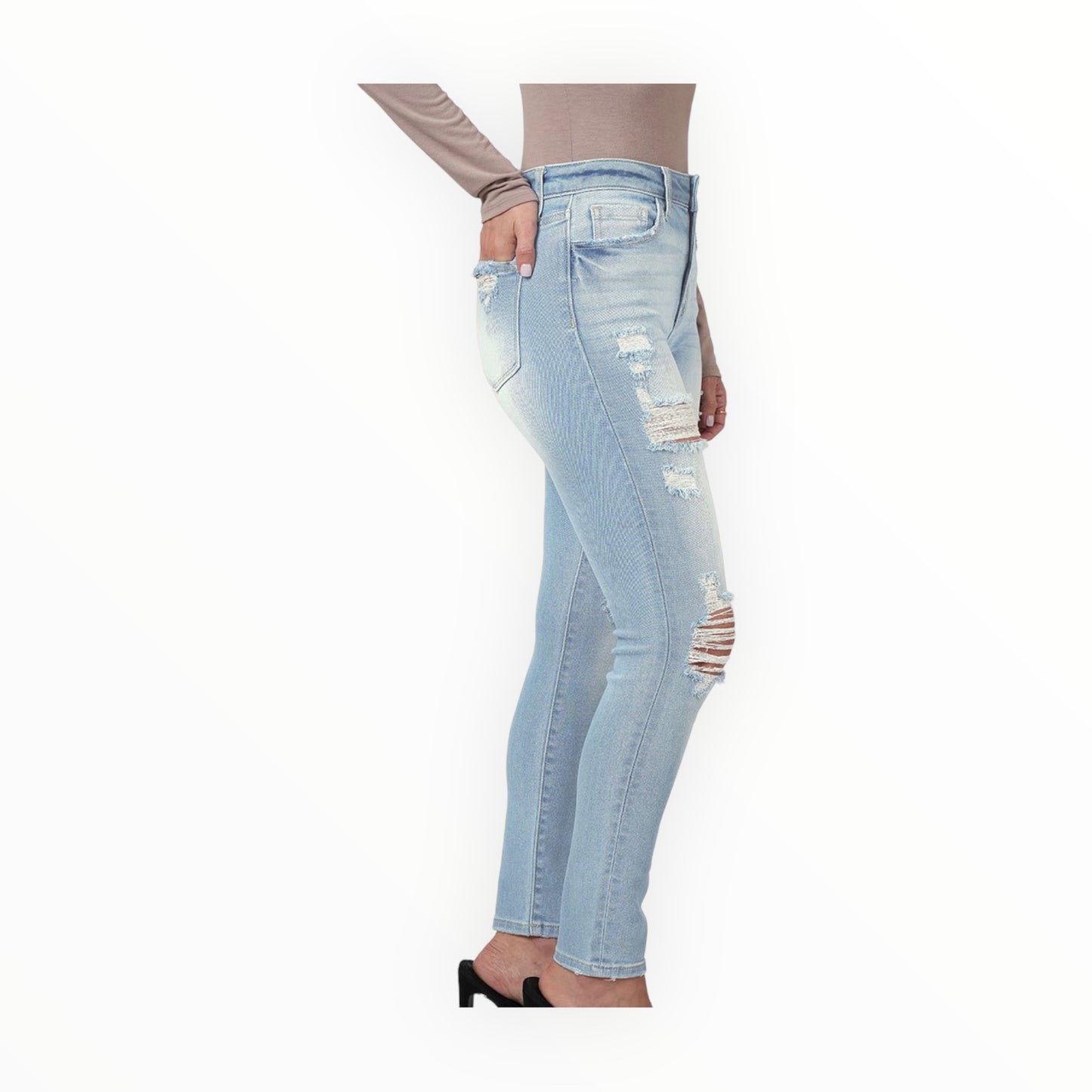 Distressed Skinny Jean-Light 1692