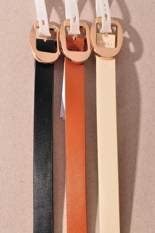 Basics Narrow Belt 3 pack