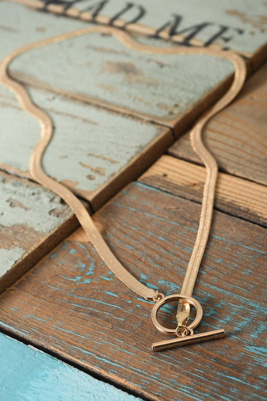 Snake Chain Toggle Necklace