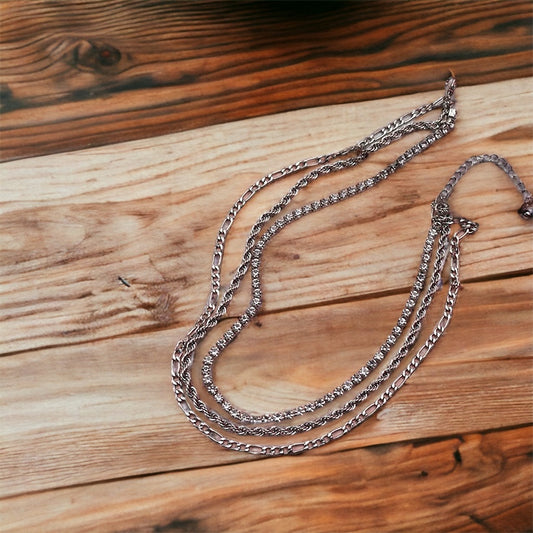 Rhinestone Rope Multilayer Chain Necklace