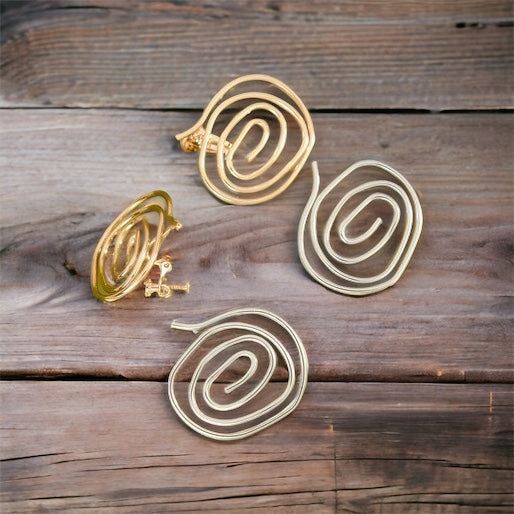 Big Swirl Statement Post Earrings