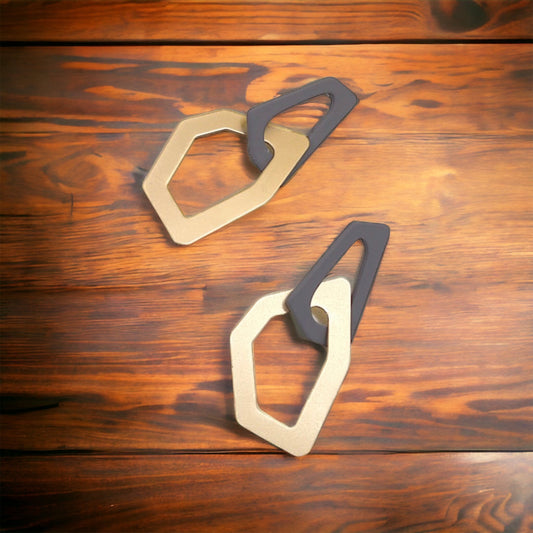 Double Geo Shape Drop Earrings