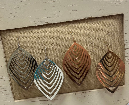 Cutout Leaf Drop Earrings