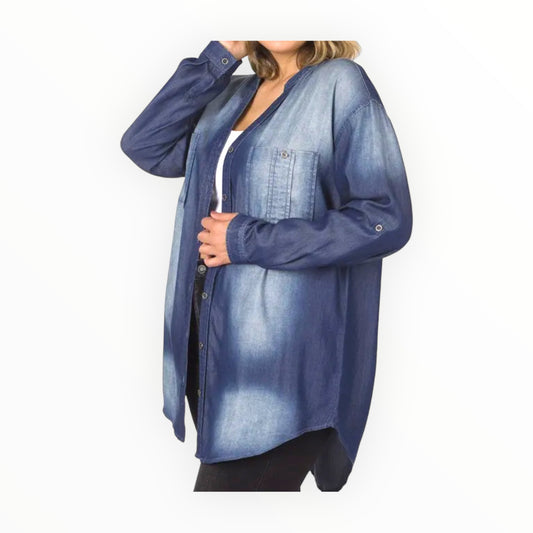 Chambray Longline Shirt