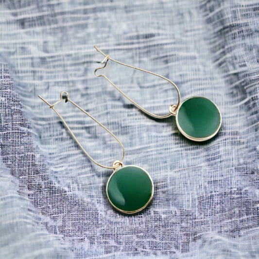 Green Gemstone Earrings