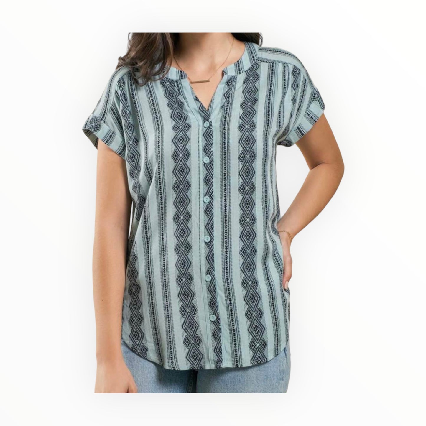 The Molly Geo Strip Shirt