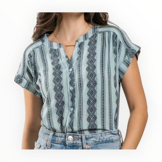 The Molly Geo Strip Shirt