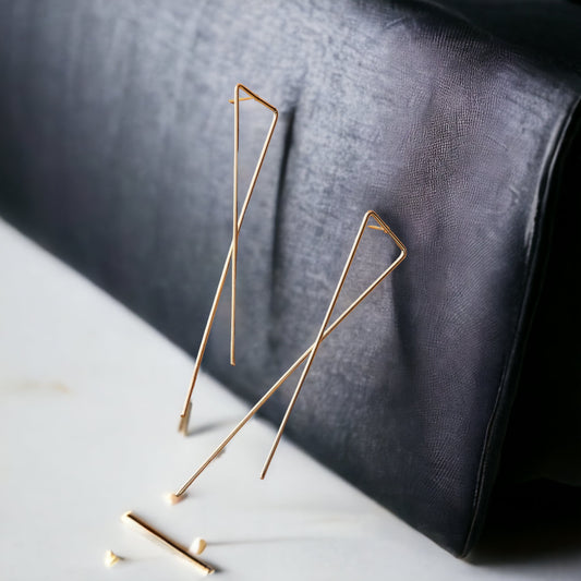 Geometric Long Bar Earrings