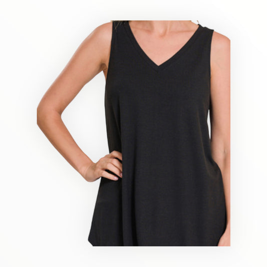 Sleeveless V-Neck Top